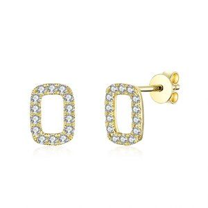 Real Diamond Little Cute Stud Earrings Yellow Gold